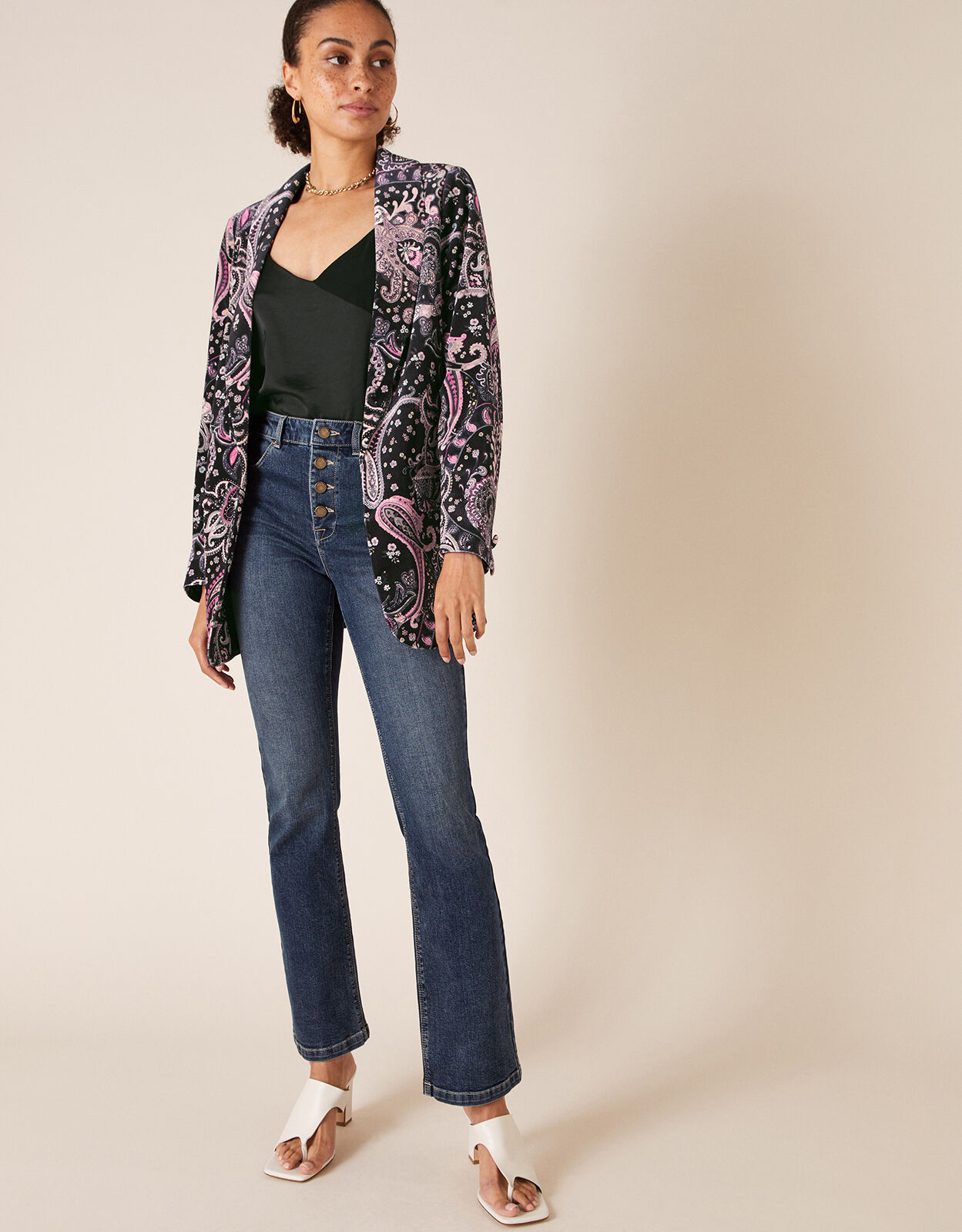 Women's paisley blazers top