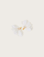 Lacey Fancy Flower Hair Clips Set of Two, , large