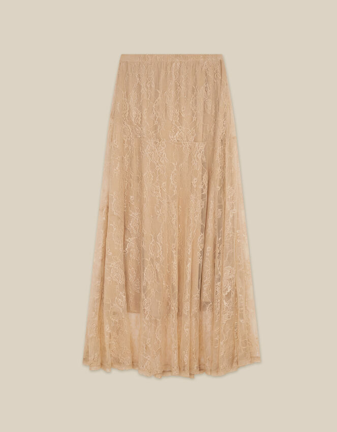 Luna Lace Maxi Skirt, Cream (CREAM), large