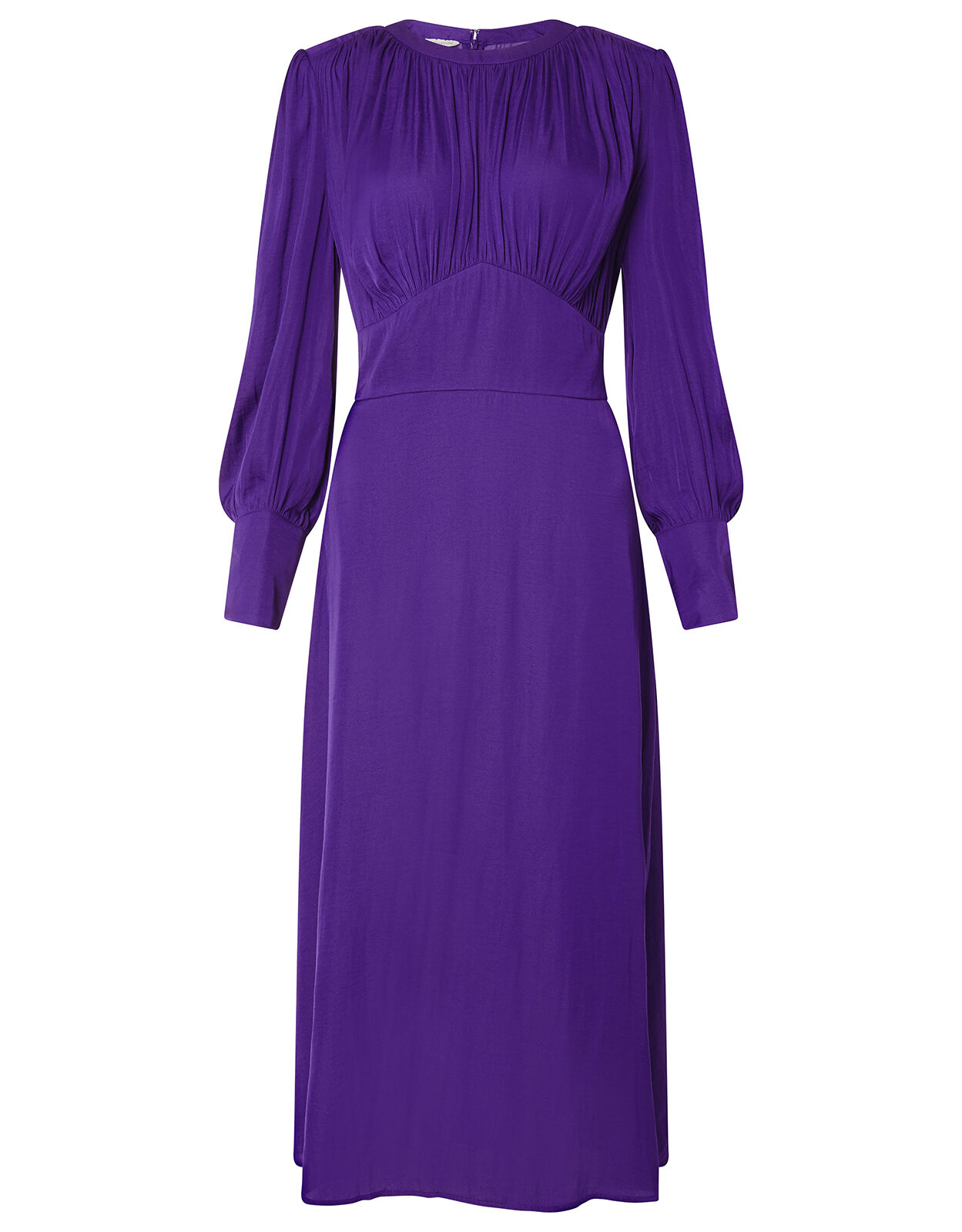 Purple long sleeve midi dress online