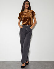 Viv Velvet T-Shirt , Bronze (BRONZE), large