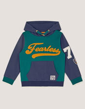 Fearless Colourblock Hoodie, Blue (BLUE), large