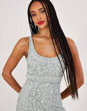 Eugiene Embroidered Maxi Dress, Green (SAGE), large