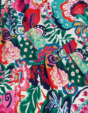 Tropical Floral Swing Dress, Green (GREEN), large