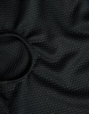 Texture Cut-Out Swimsuit, Black (BLACK), large