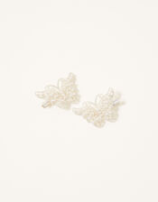 Pearly Butterfly Hair Clips, , large