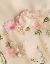 Baby Maggie 3D Floral Dress, Ivory (IVORY), large