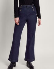 Rosa Flared Denim Jeans, Blue (INDIGO), large