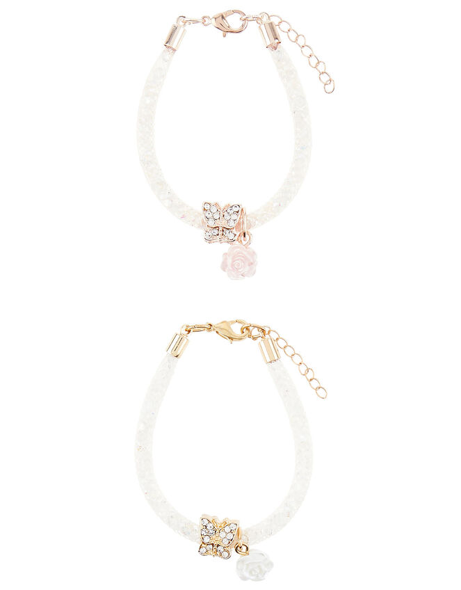 Diamante Butterfly Encased Bracelets, , large