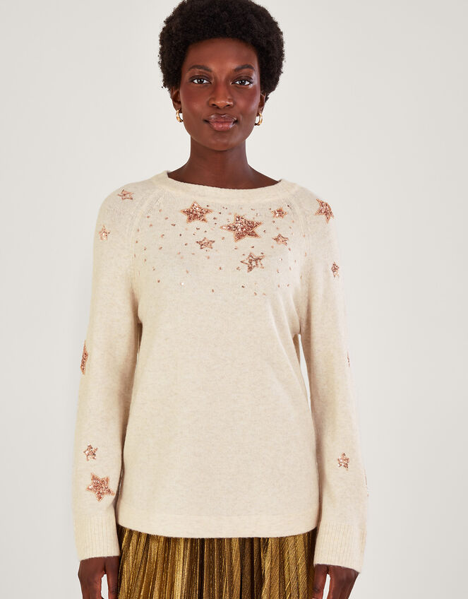 Serenity Star Jumper, Ivory (IVORY), large