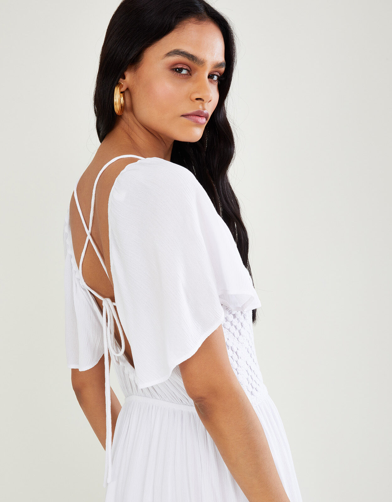 Monsoon crochet clearance dress