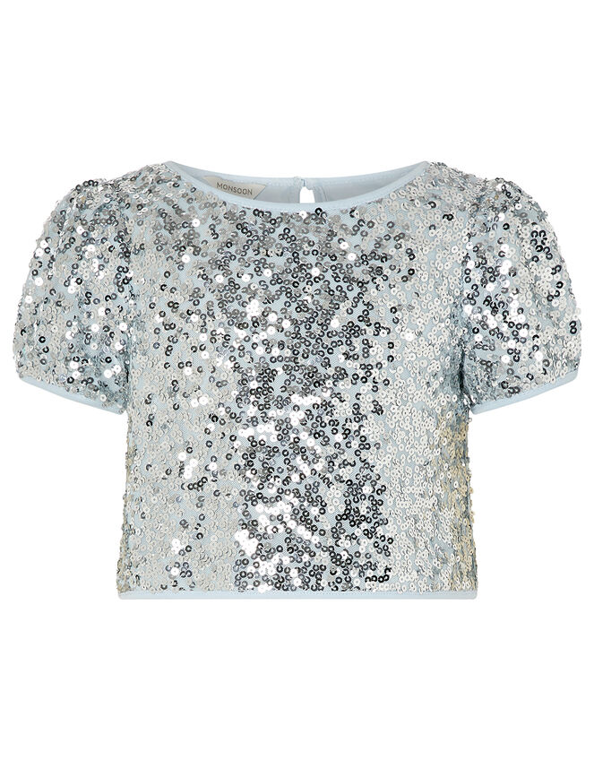 Sequin Top and Pleated Dress 2-in-1 Set Silver | Girls' Dresses ...