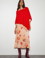Carly Poncho, Red (RED), large