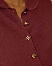 Kay Collar Cardigan, Cognac (COGNAC), large