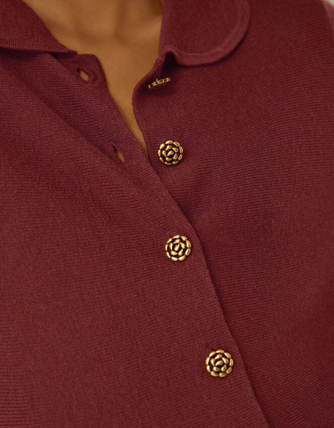 Kay Collar Cardigan, Cognac (COGNAC), large