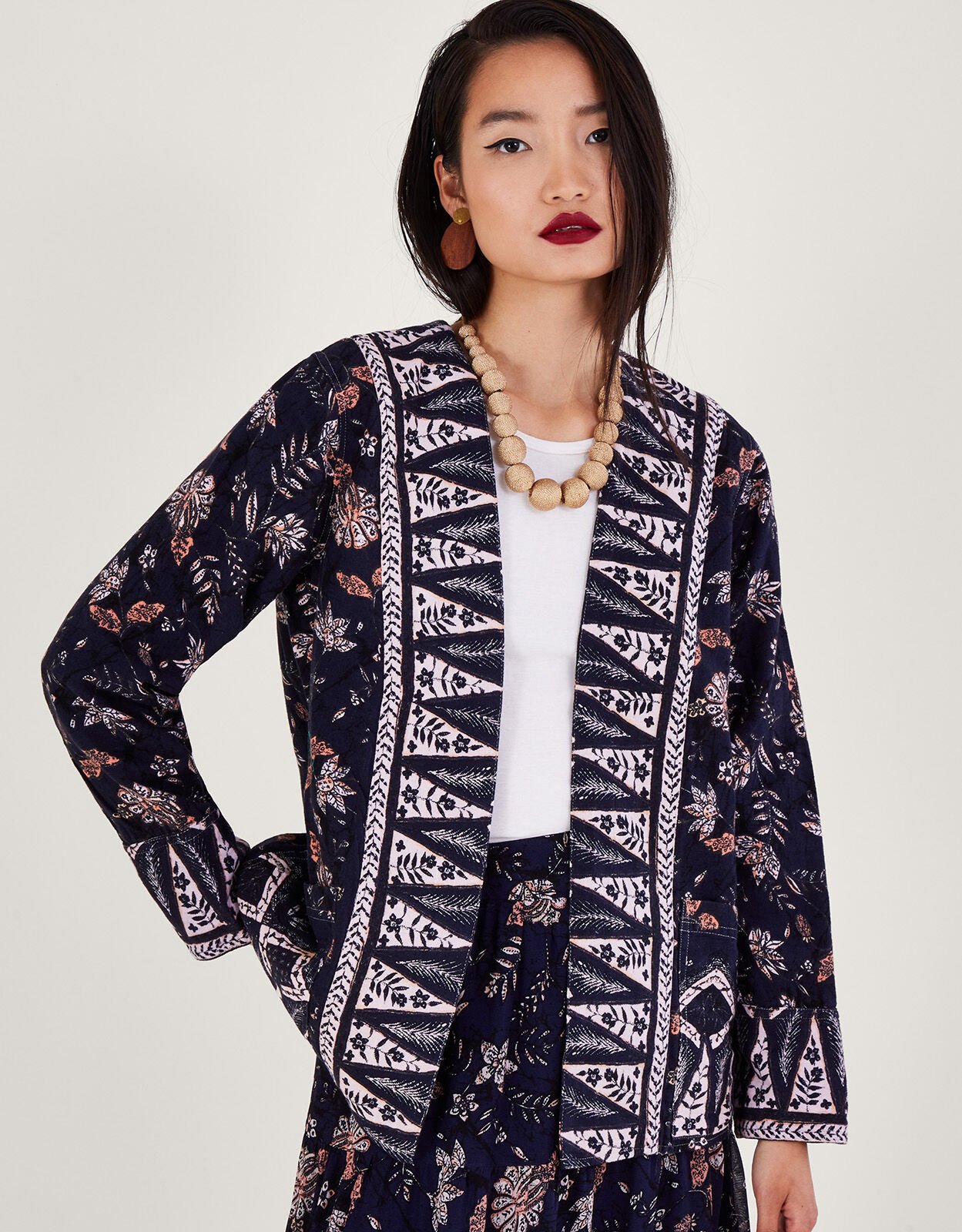 Navy edge to edge jacket best sale