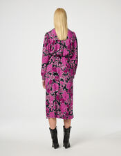 Fabienne Chapot Floral Midi Shirt Dress, Purple (RASPBERRY), large