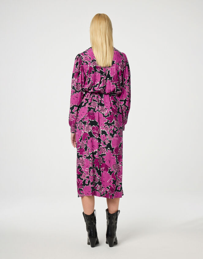 Fabienne Chapot Floral Midi Shirt Dress, Purple (RASPBERRY), large