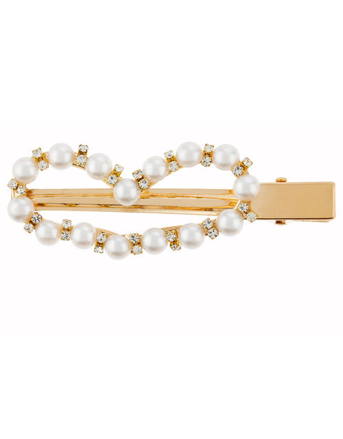 2 Pearl and Diamante Hair Clips Girls' Hair Accessories Monsoon UK.