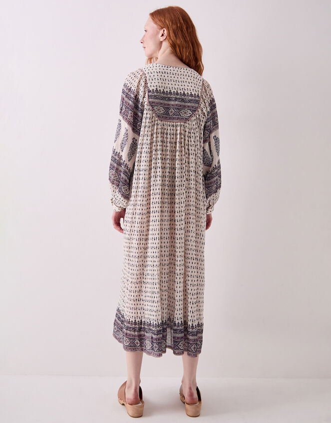 East Tilly Print Midi Smock Dress, Blue (BLUE), large