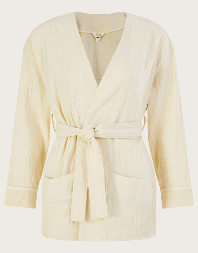 Treasury Pleat Jacket in Cream