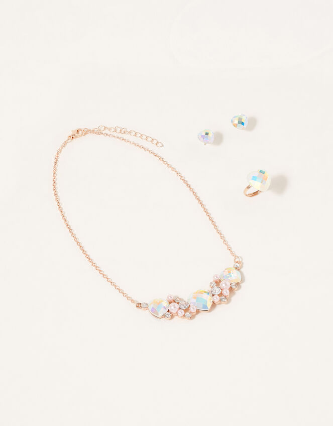 Darla Diamond Heart Jewellery Set, , large