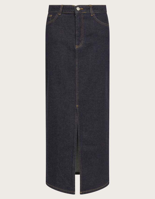 Mia Denim Maxi Skirt, Blue (INDIGO), large