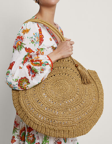 Sessun Vita Mia large striped raffia bag main image 1