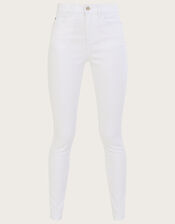 Iris Regular-Length Skinny Jeans with Sustainable Cotton, White (WHITE), large