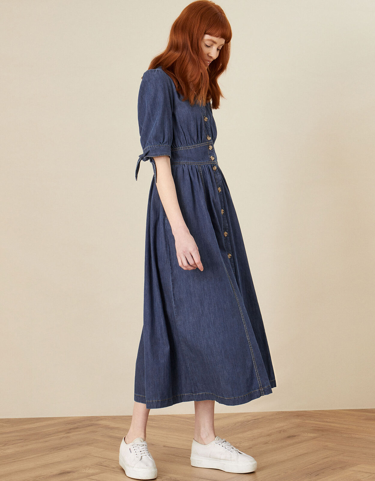 Dolly Plain Denim Dress Blue | Casual 