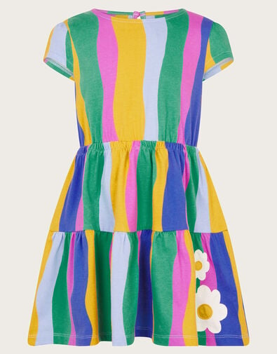 Wavy Stripe Tiered Dress, Multi (MULTI), large