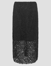 Lola Lace Pencil Skirt, Black (BLACK), large