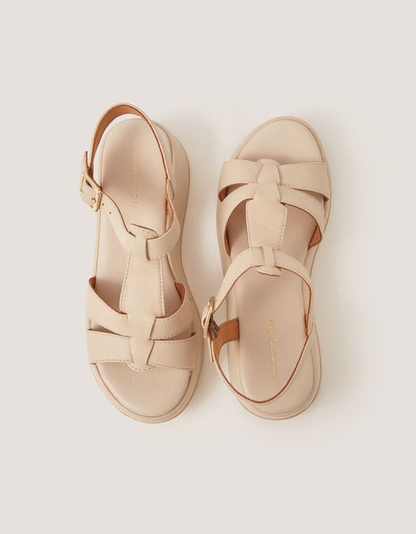 Della Strappy Wedge Sandals, Ivory (IVORY), large