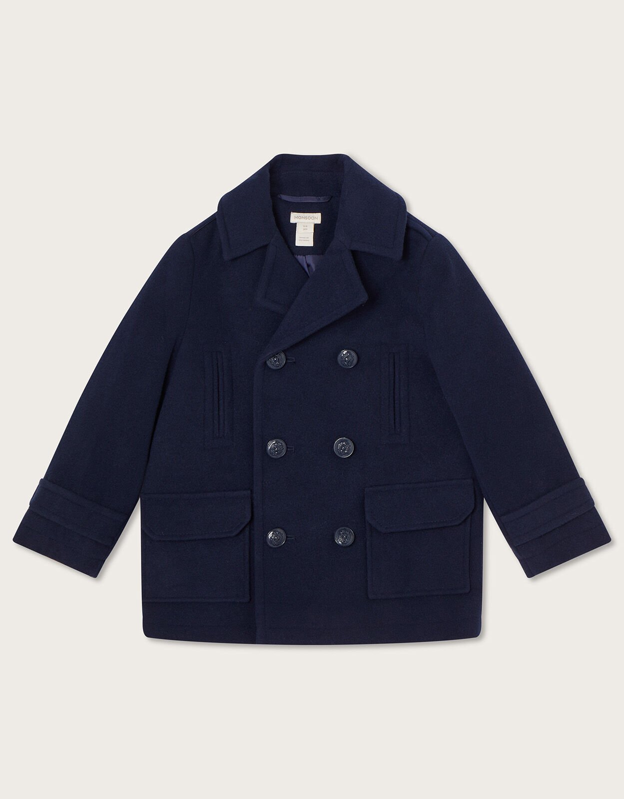Boys navy pea coat hot sale