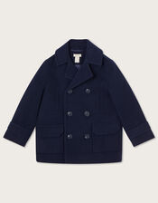 Button Peacoat, Blue (NAVY), large