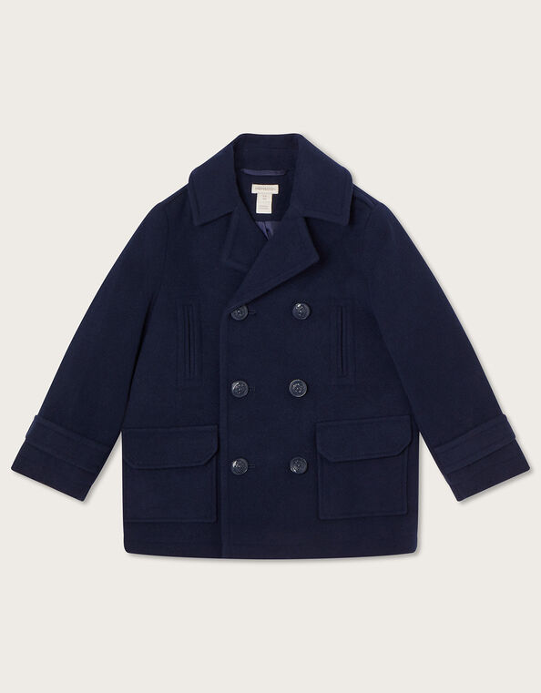Button Peacoat, Blue (NAVY), large