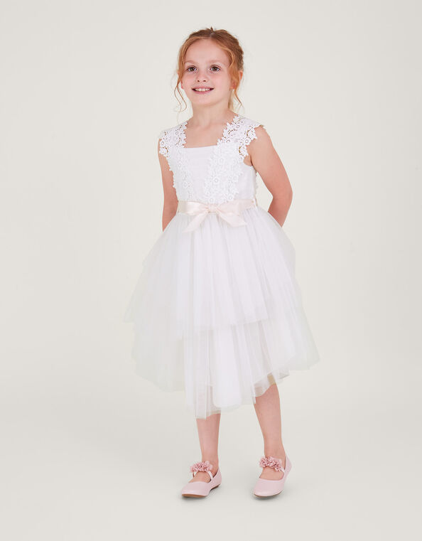 Zaralia Lace Safire Dress, Ivory (IVORY), large