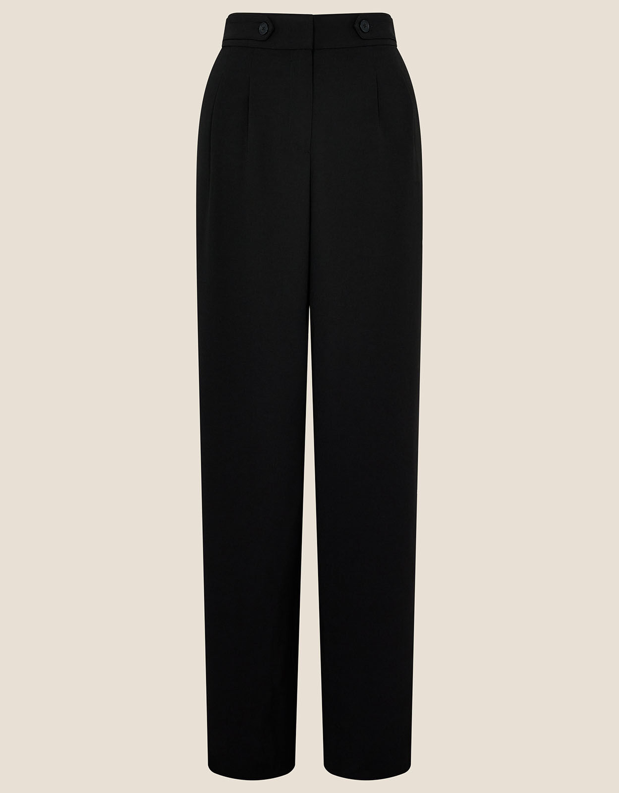 Jamie Wide Leg Trousers with Recycled Polyester Black Trousers Leggings Monsoon UK