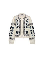 Fabienne Chapot Heart Quilted Jacket, White (WHITE), large
