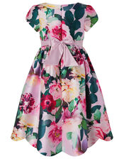 Belle Floral Print Scalloped Hem Dress, Pink (PINK), large