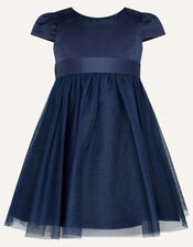 Baby Tulle Bridesmaid Dress, Blue (NAVY), large