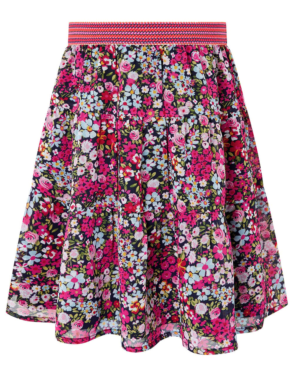 Ditsy Floral Midi Skirt in Recycled Fabric Pink | Girls' Skirts ...