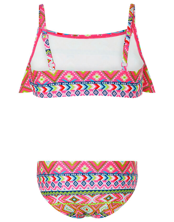 Xena Geo Print Bikini Set with Recycled Polyester, Pink (PINK), large