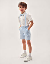 Theo 3-Piece Stripe Short Suit with Braces, Blue (BLUE), large