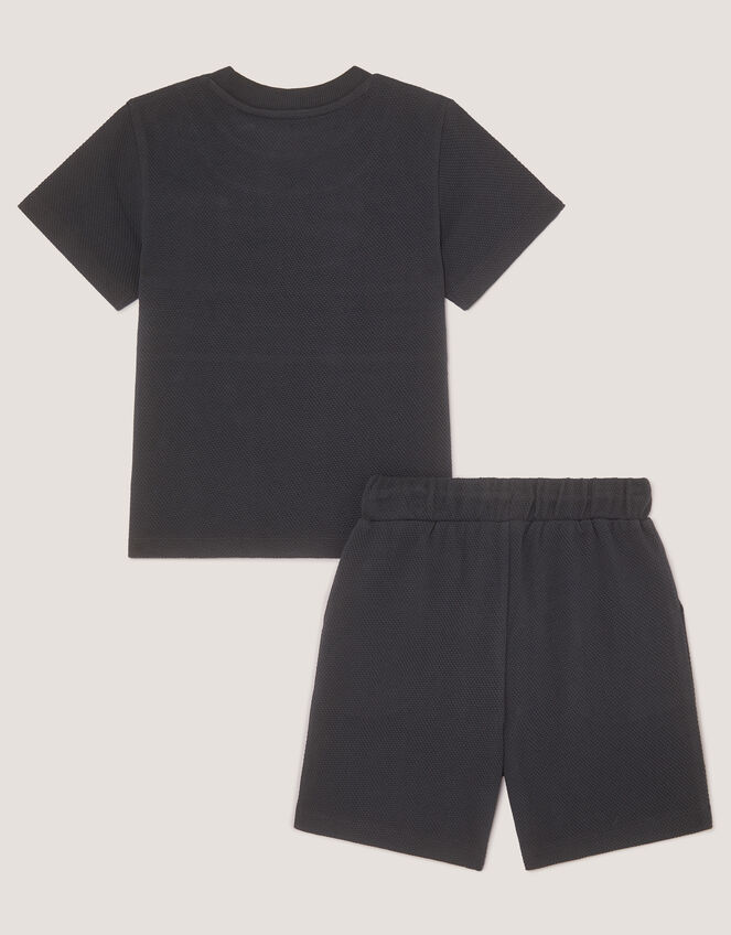 Stripe Jersey T-Shirt & Shorts Set, Blue (BLUE), large