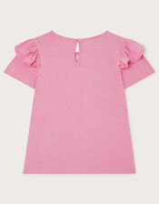 Butterfly Flutter Sleeve Top, Purple (LILAC), large