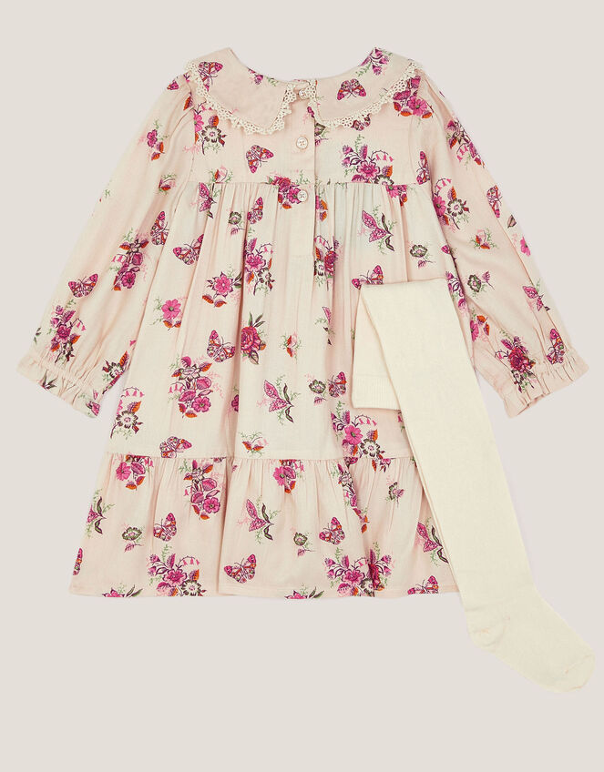 Butterfly Long Sleeve Dress, Ivory (IVORY), large