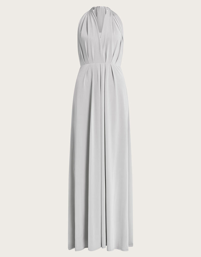 Thea Twist Me Tie Me Maxi Dress Silver | Evening Dresses | Monsoon UK.