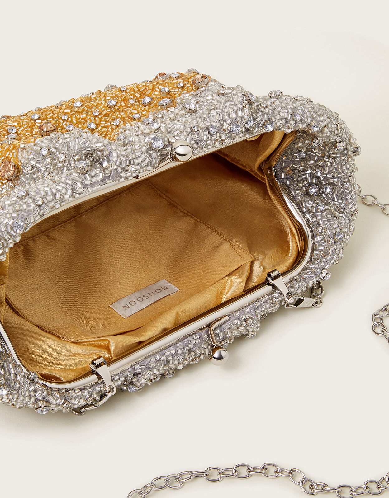 Ombre clutch bag top