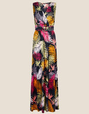 Arni Palm Print Jersey Maxi Dress, Black (BLACK), large